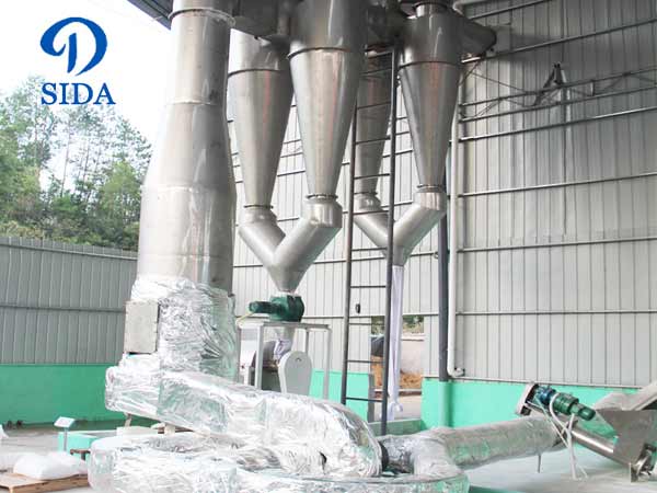 Cassava flour air-stream drying machine